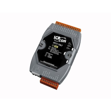 Icp Das 8-Channel Power Relay Output Data Acquisition Module with PoE PET-7067